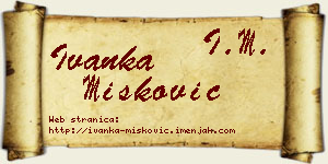 Ivanka Mišković vizit kartica